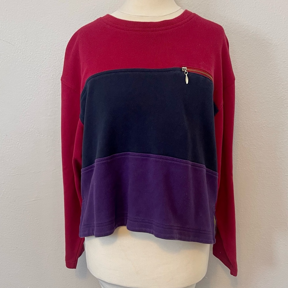 Talbots 90’s Colorblock Crewneck Sweatshirt
